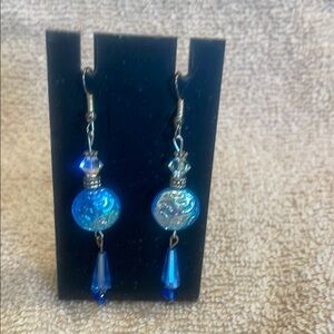 Elegant Blue Dangle Earrings
